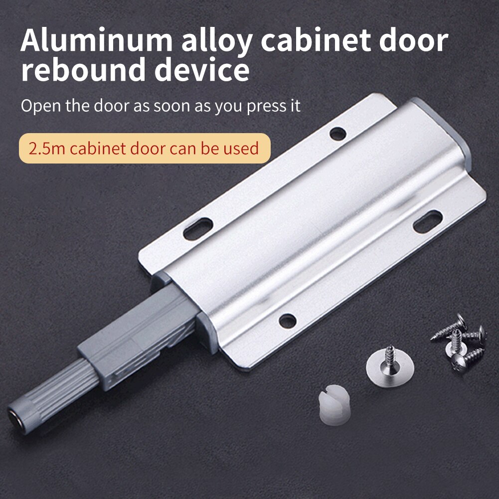 2 Stuks Magneet Catch Magnetische Push To Open Kast Kast Hardware Deur Klink Sluiting Hotel Meubels Lade Aluminium Thuis: Zilver