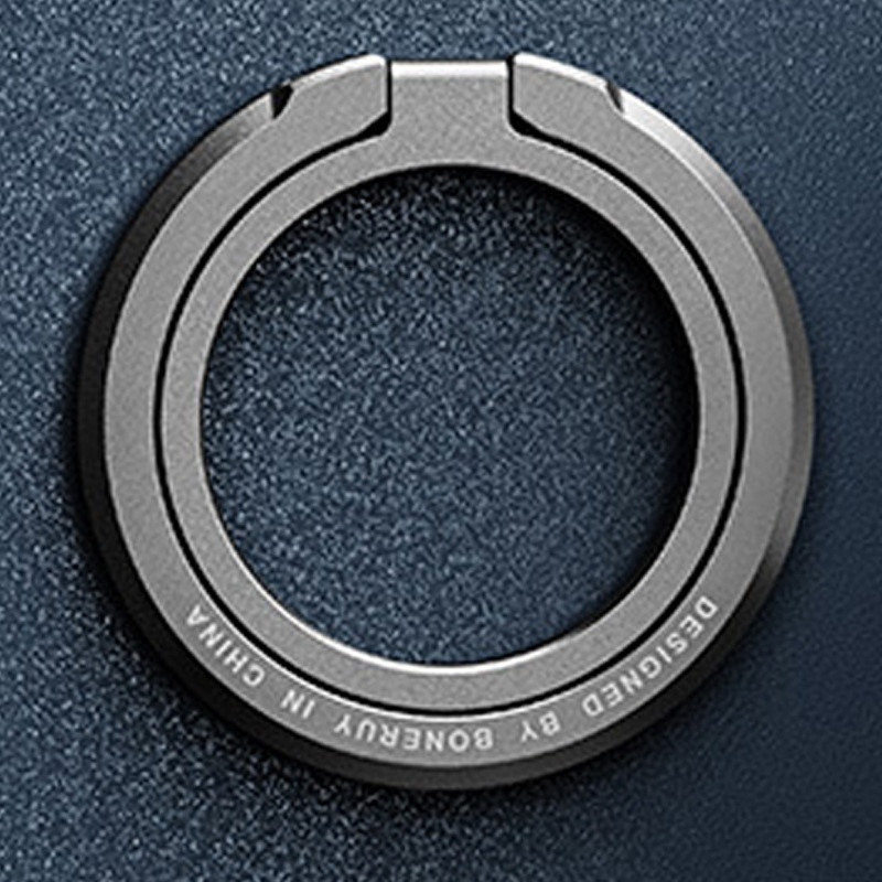 Magneettinen puhelimen sormuspidike magsafelle, , 360 ° pyörivä sormioteteline iphone 16/15/14/13/12 pro/pro max/plus -puhelimelle, utuinen musta: Harmaa