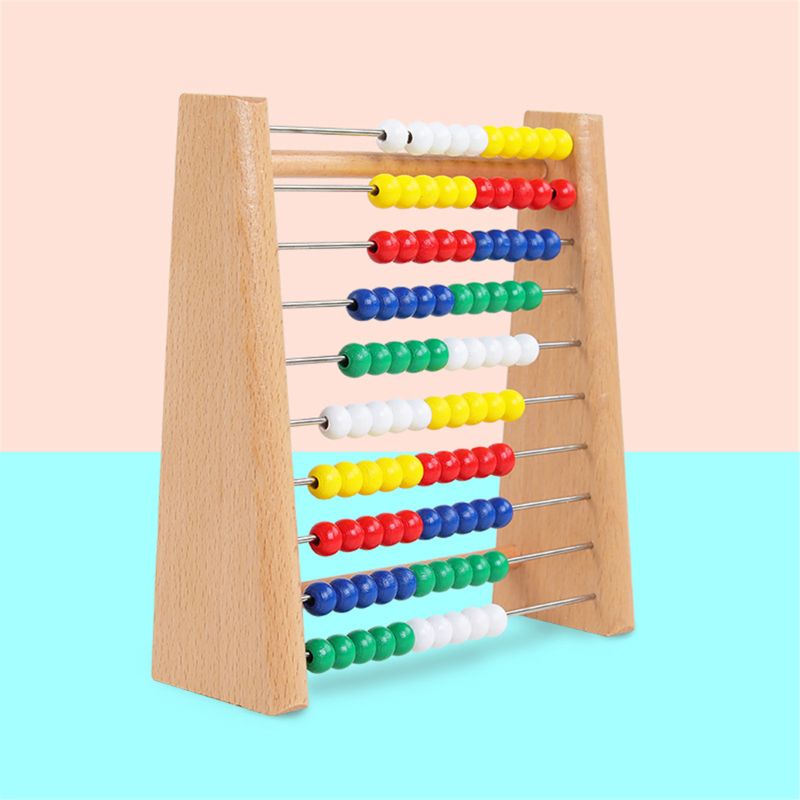 6.5 "Abacus Classic Houten Speelgoed 123 Learning Math Tellen Kralen Educatief Tellers Speelgoed Voor Baby Peuter