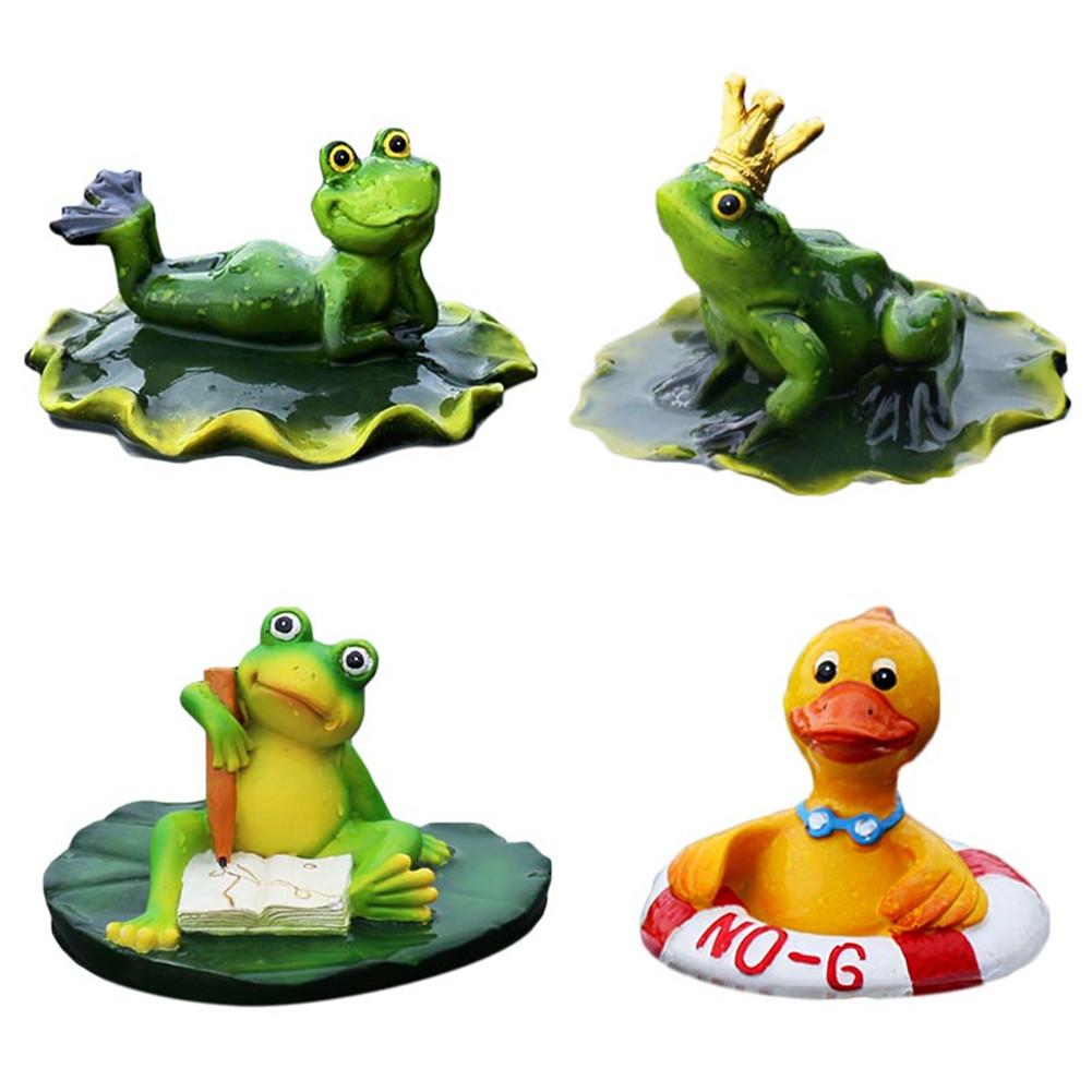 Simulation Frog Floating Animals Small Ornaments for Garden Pond Outdoor Fish Tank