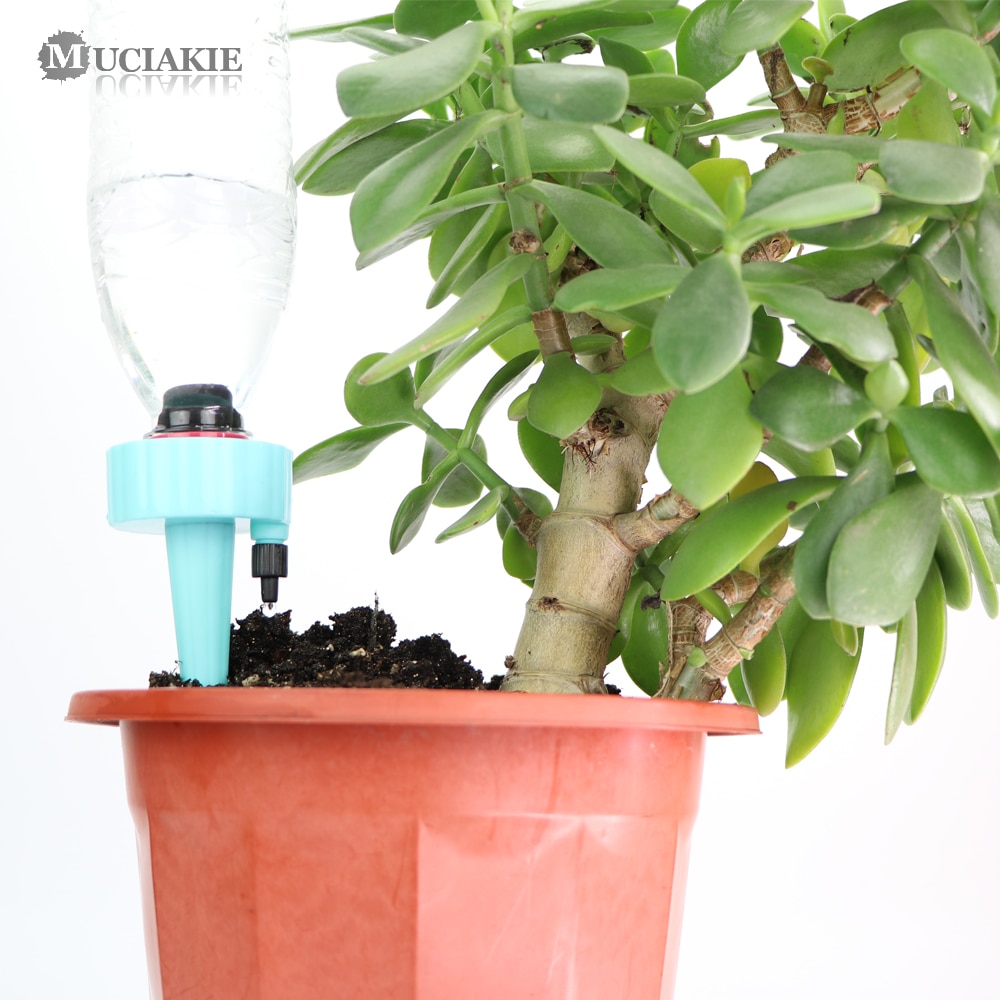 Dispositivo automático de riego por goteo MUCIAKIE, bonsái para el hogar para interiores y exteriores, Micro gotas ajustables DIY, pinchos de agua, riego de plantas y macetas