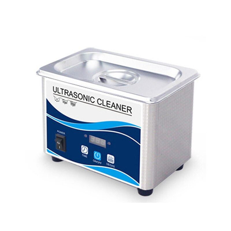 0.8L Ultrasone Reiniger Bad Digitale Ultrasound Wave Rvs Glazen Sieraden Horloges Smart Cleaning Machine Met Mand