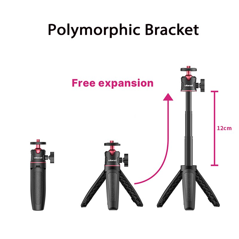 Ulanzi ST-19 Draagbare Telefoon Mount Telefoon Houder Klem Met Koud Schoen 1/4 ''Statief Voor Smartphone Mount Mic Vullen licht Vlog: Polymorphic stent