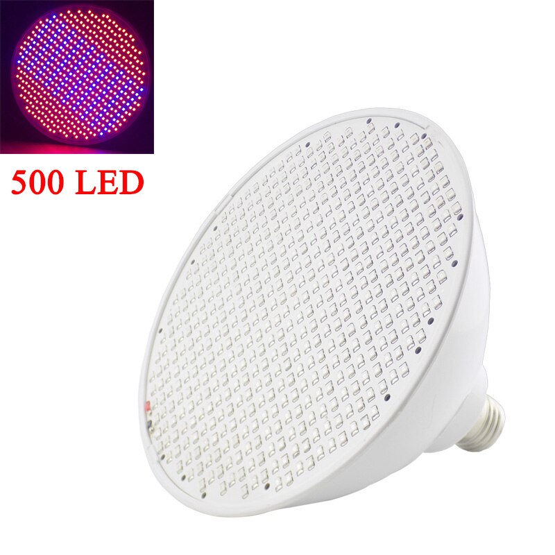 Poderoso 800 led planta cresce a luz interior de espectro completo hidroponia flor fito lâmpada tenda estufa growbox vegetal cultivar e27: 500 LED