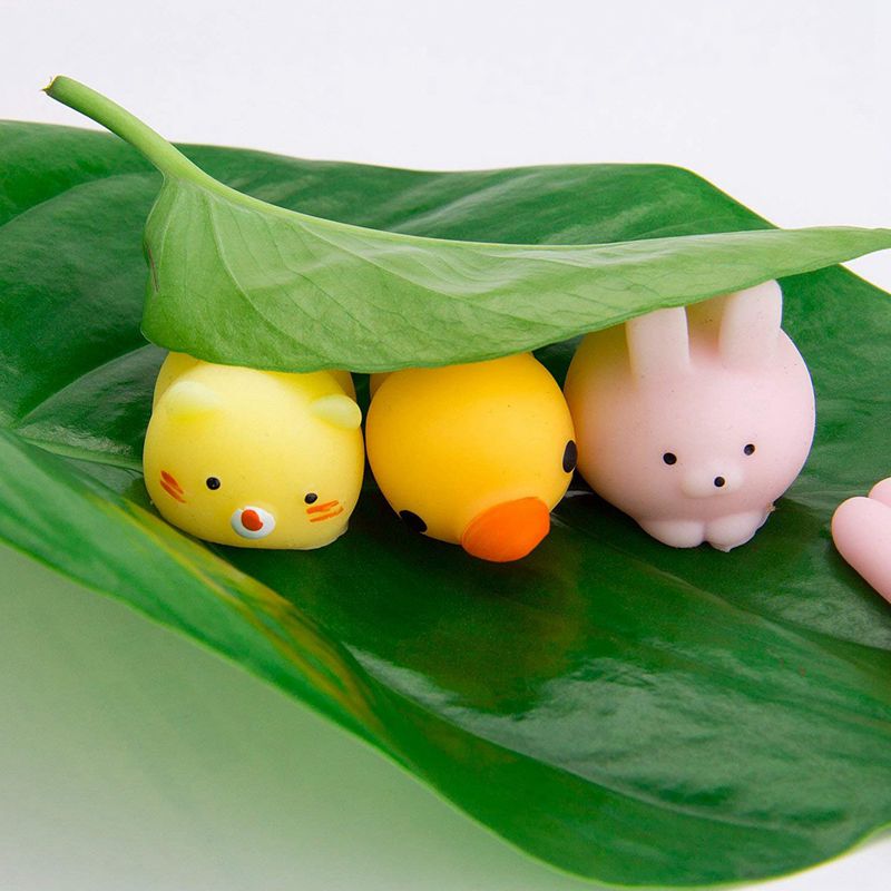 Aléatoire 30 pièces mignon Animal Mochi spongieux, Kawaii Mini jouet à presser doux, Fidget main jouet pour enfants , soulagement du Stress, décoration,