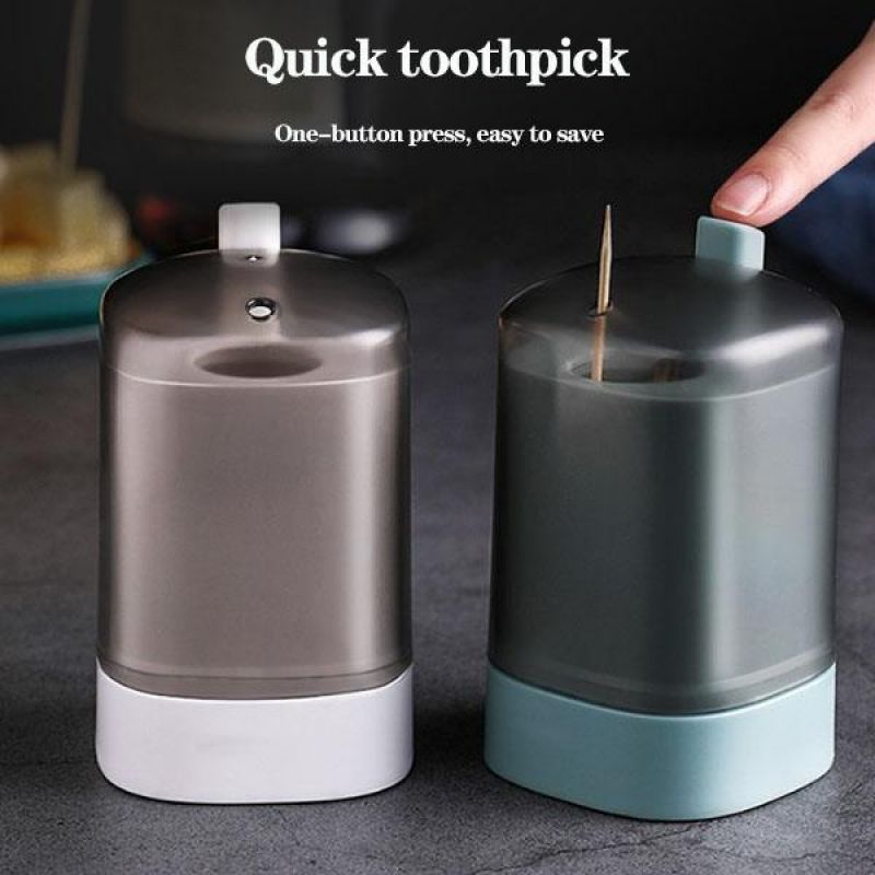 Automatisk pop-up tannpirker boks bærbar pop-up tannpirker holder container for restaurant kjøkken tannpirker dispenser