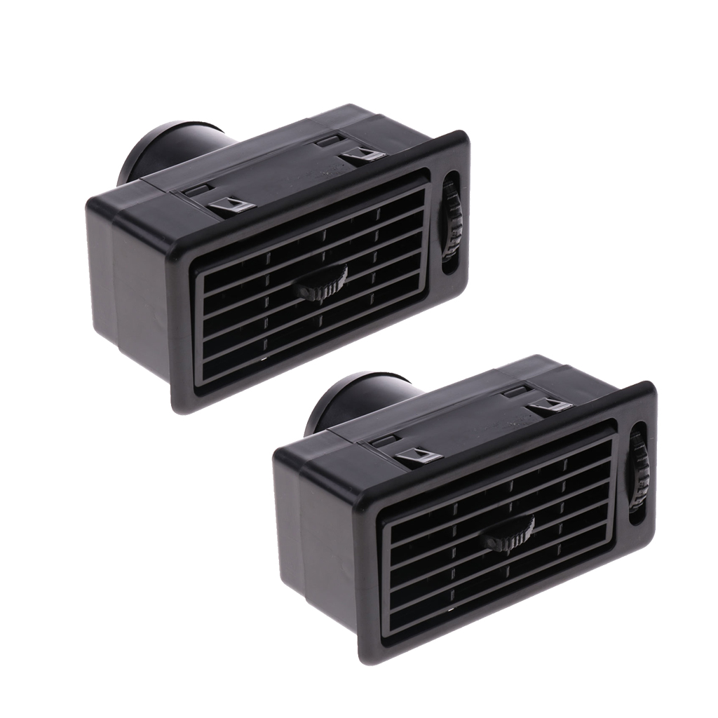 Universal RV ATV Heat AC Air Exhaust Vent Dash Ventilation Outlet for Car Truck Vehicles (Pack of 2, Black)