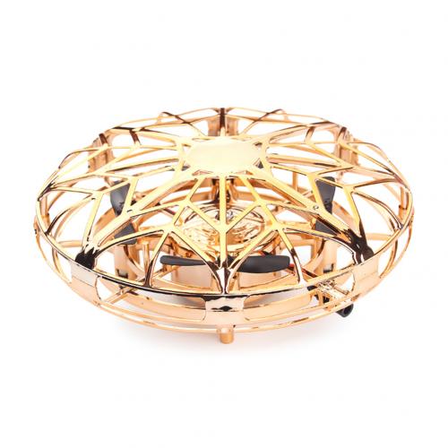 Mini Drone volador de 4 ejes, helicóptero de inducción con gesto infrarrojo, juguete para niños, RC de , juguetes para niños: Golden