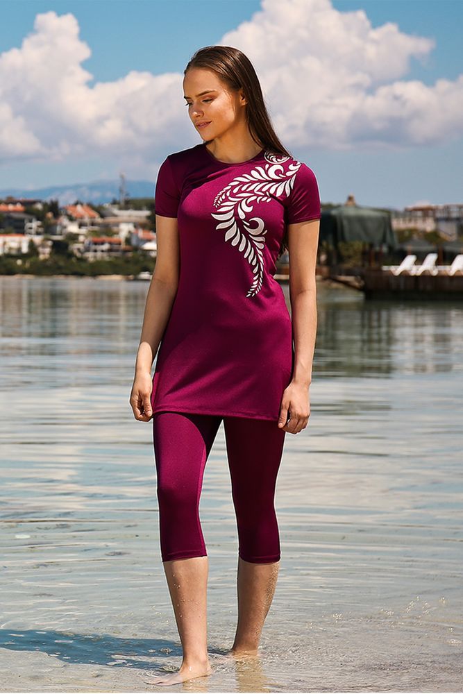 Traje de baño islámico marina 1920, burkini, traje de baño musulmán modesto, traje de baño conservador, traje de baño de playa.