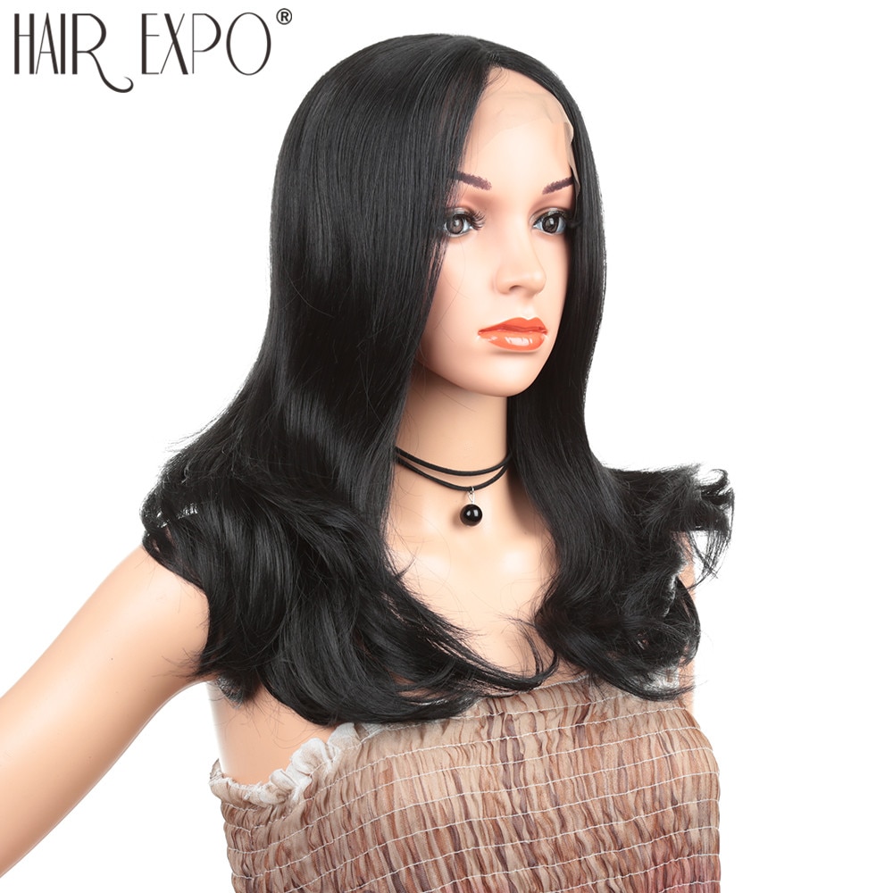 20inch Body Wave Lace Front Wig Pre Plucked With Baby Hair Glueless Synthetic Transparen Lace wig For Black Women Hair Expo City
