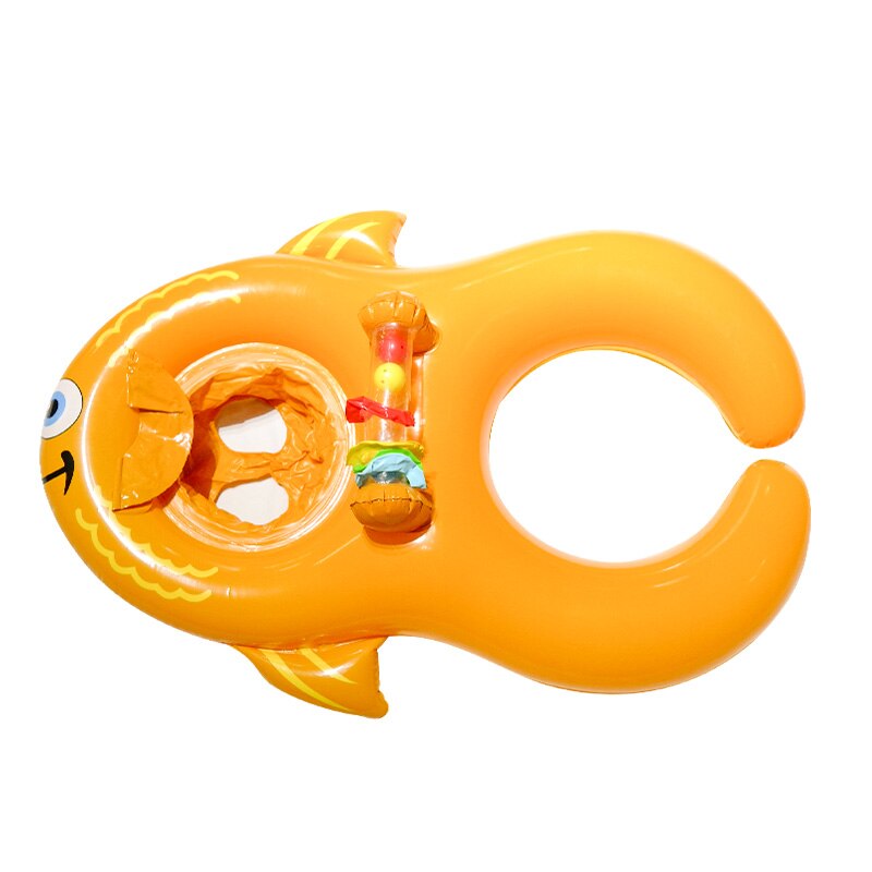 Flotador de anillo de natación para niños y adultos, plataforma flotante inflable de PVC para bebés y madres: Default Title