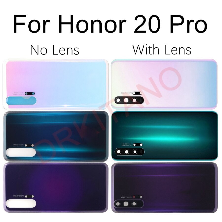 Back Glass Cover Voor Huawei Honor 20 Batterij Cover Achterdeur Behuizing Case Window Back Panel Voor Honor 20 Pro batterij Cover