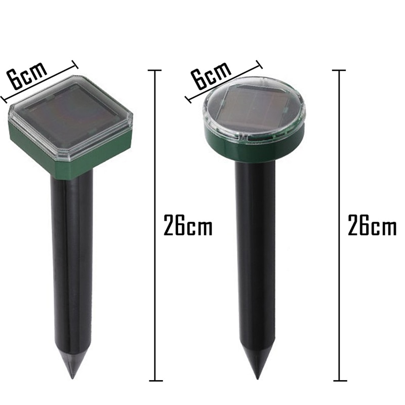 4pcs Ultrasonic Solar Power Mouse Repeller Outdoor Garden Yard Mole Rat Rodent LED Repeller With Solar Energy Panel Outdoor Lamp