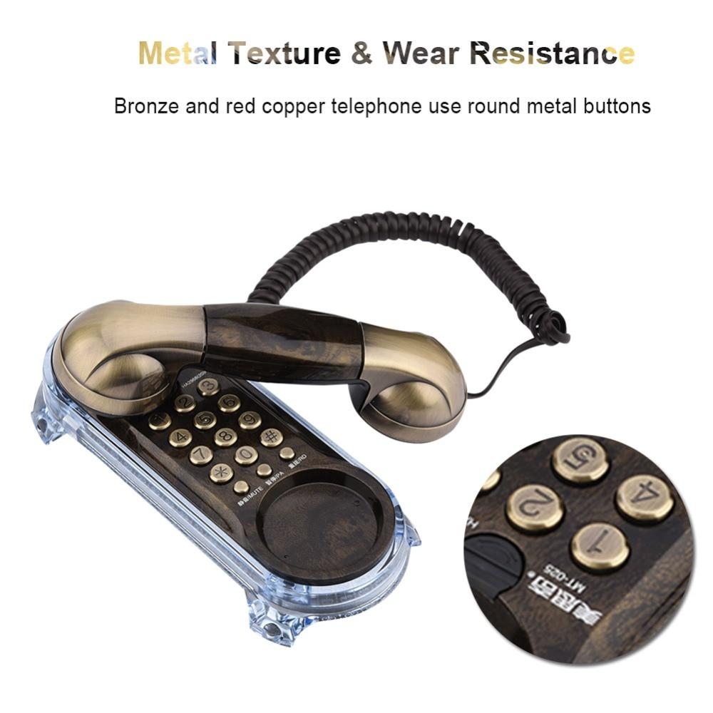 Antique Retro Wall Mounted Telephone Corded Phone Landline Telephone for Home Hotel