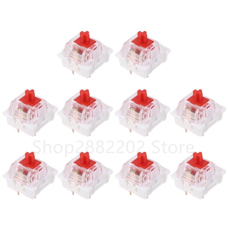 Outemu 3- pin-schalter für mechanische tastaturen, schwarz, rot, braun, blau, smd-led-tastenschalter für cherry mx und gateron, ersatzteil, diy-zubehör: Rot