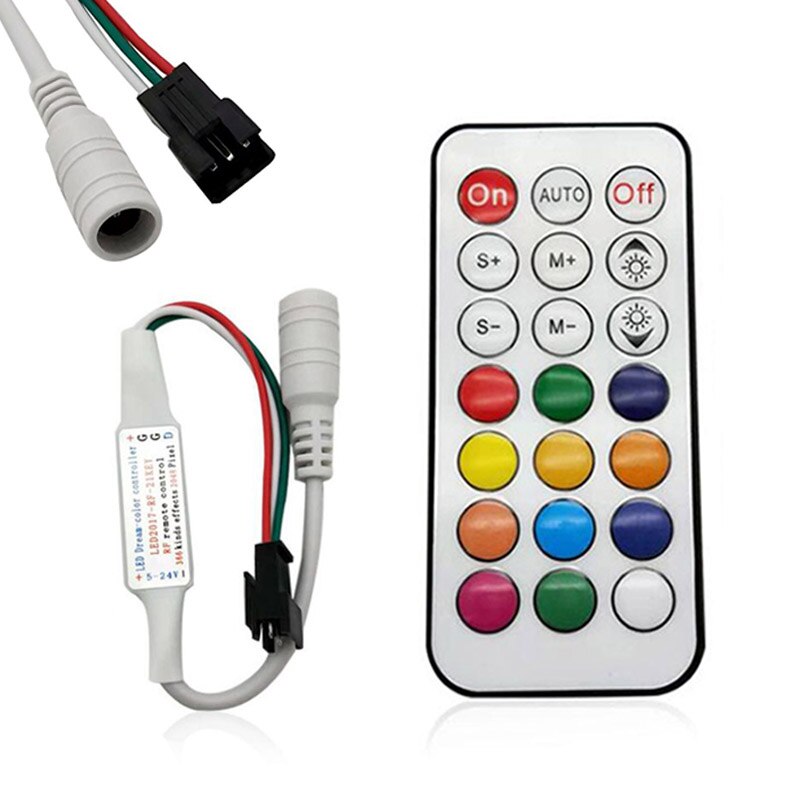 WS2812B WS2811 Led Strip Verlichting Controller 21 Toetsen Afstandsbediening Rf Draadloze Controllers Led Licht Dimmen Remote Controllers DC5-24V