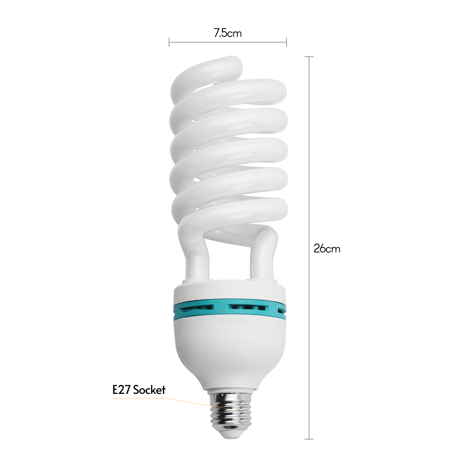 Andoer Spirale Leuchtstofflampe 135w 5500k Tageslicht E27 Steckdose Energie einsparung für Studio fotografie Video beleuchtung: Default Title