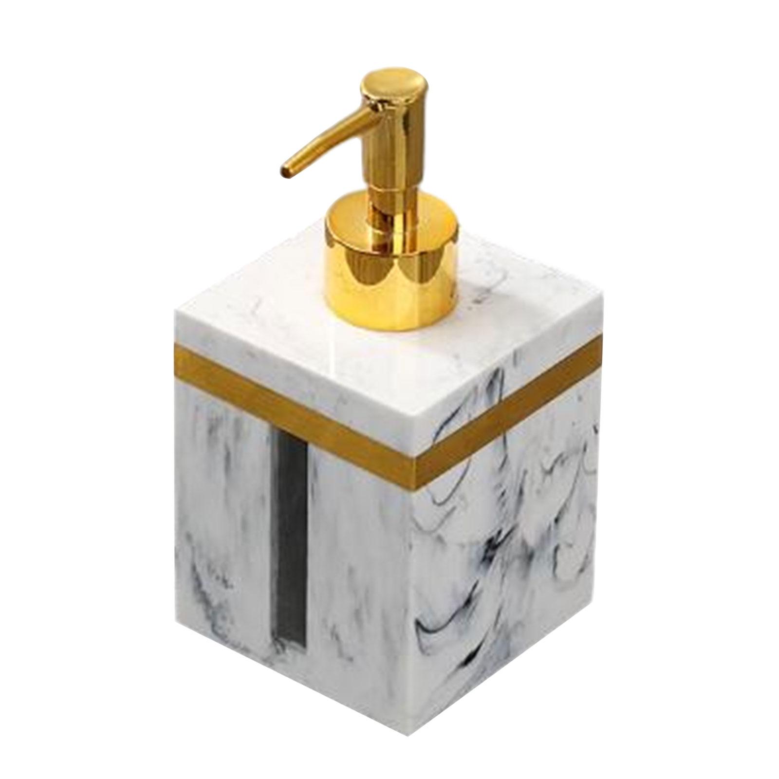 Marble Texture Soap Dispenser Resin Leakproof Hand Soap Liquid Dispenser for Kitchen Laundry Room Hotel Countertop Bathroom: Light Grey