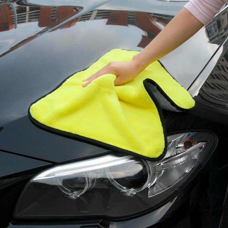 Toalla de microfibra trapo lavado coche Auto paño de Secado y limpieza de franela automotriz que detalla el trapo Toalla de lavado de coches accesorio de automóvil