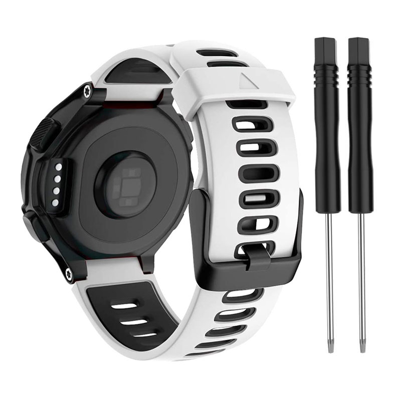 Pasek do zegarka Garmin Forerunner 735XT 735/220/230/235/620/630 Miękki silikonowy pasek do zegarka Sportowy pasek do zegarka Waterpoor: S / W kolorze khaki