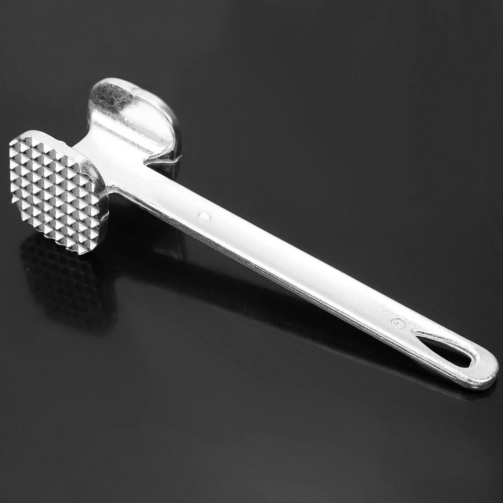 Two Sided Aluminum Meat Hammer Mallet Tenderizer Beef Pork Chicken Poultry Cutlet Beater Hammer Kitchen Cooking BBQ Tools