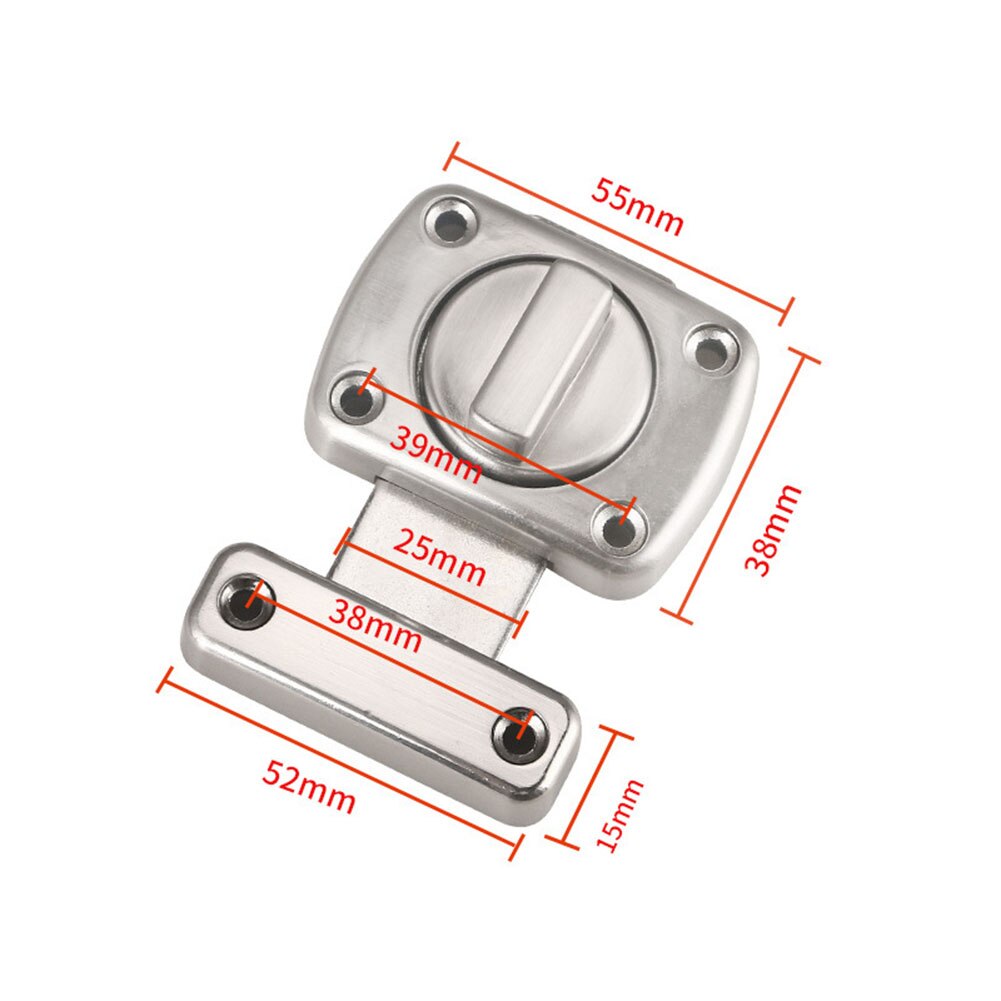 Door Lock Cast Metal Hook Latch Lock Toilet Doors Right Angle Sliding Gate Lock Zinc Alloy Spring Lock Buckle Thicken Hardware