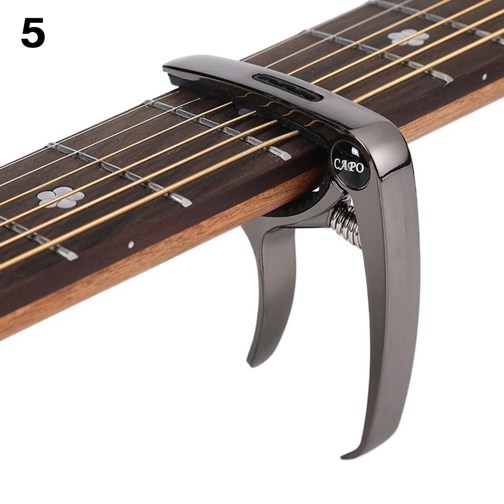 Gitaar Capo voor Akoestische Klassieke Elektrische Gitaar Toonaanpassing Metalen Stemklem Gitaaraccessoires Capotraste Quick Change Clip: Paars