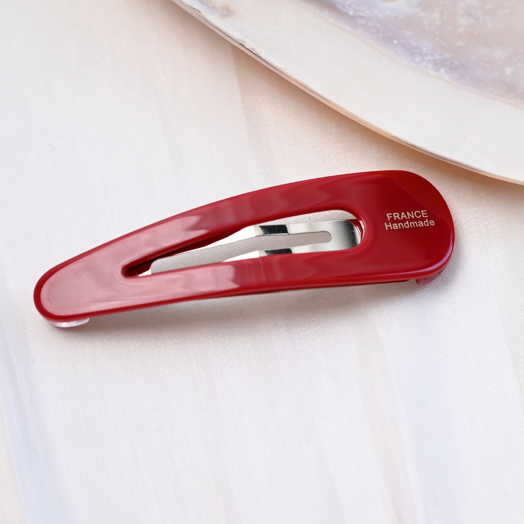 Czerwone spinki robić włosów Czarne klipsy dla dziewczynek i kobiet Acetatowe spinki robić włosów w kształcie kropli wody Akcesoria robić włosów o długości 7,3 cm: żółty