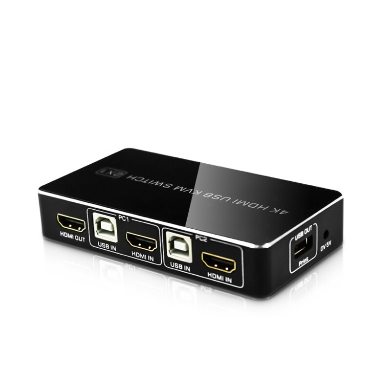 2 Port 4K HDMI 2.0 KVM USB Switcher Switch Switches Support key and EDID