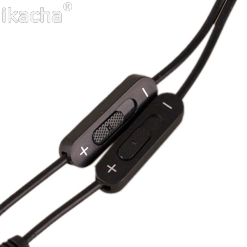 Volume Control 3.5mm Plug Jack Headphone Audio Stereo Y Splitter Cord Cable With Phone Separate Cable
