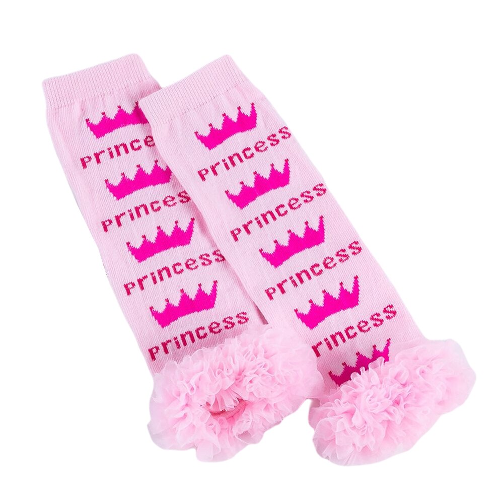 Jambières en mousseline pour bébés filles, jambières de princesse en tricot doux, avec volants, pour -nés et nourrissons: B