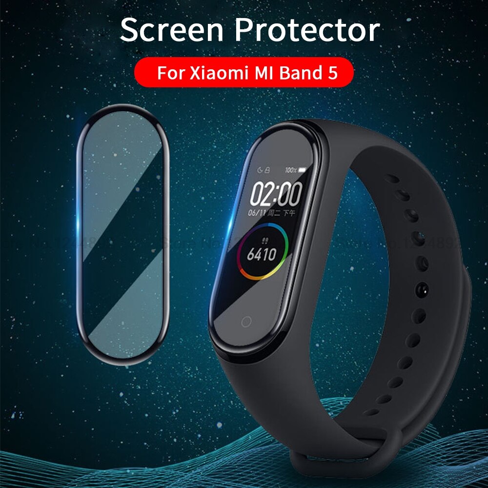 3D Beschermende Glas Voor Xiaomi Mi Band 5 Gehard Glas Voor Xiaomi Mi Band 5 Mi Band 5 Volledige Gebogen screen Protector Voor Mi Band5
