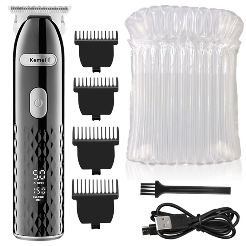 Kemei 5038 – tondeuse à barbe électrique pour hommes, rasoir à 3 vitesses, lame can be zero, machine puissante pour couper les cheveux: with bubble