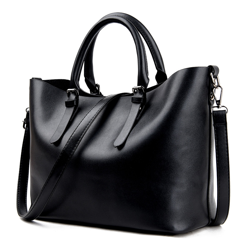 Bolso Mujer Negro Mode Zwervers Vrouwen Tas Dames Lederen Handtassen Lente Casual Tote Bag Grote Schoudertassen Voor vrouw