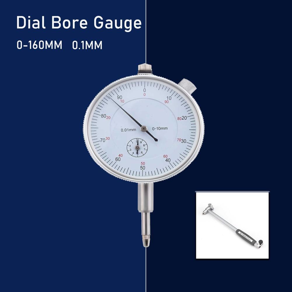 Jauge d&#39;alésage à cadran précis, 0.01mm, 50-160mm, micromètre cylindre, outils de mesure, ensemble de Test