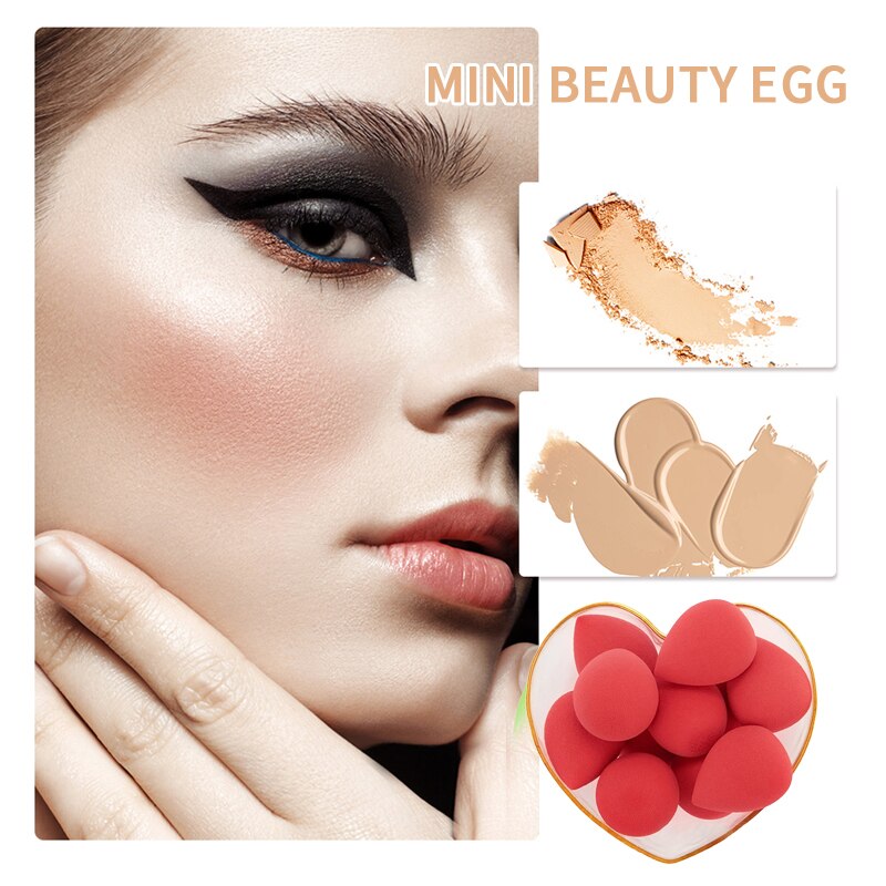 1pcs Mini Small Makeup Sponge Water Shape Makeup Soft Foundation Puff Concealer Flawless Mixed Cosmetic Makeup Sponge