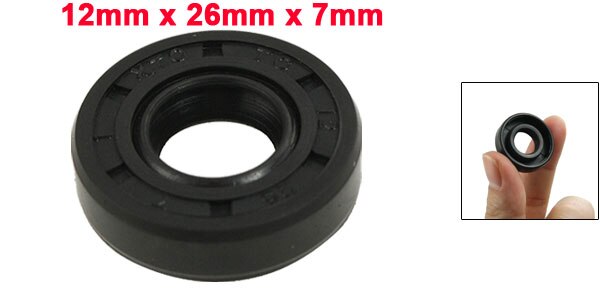 UXCELL 12Mm X 26Mm X 7Mm Tc Steel Spring Rubber Double Lip Oil Shaft Seal