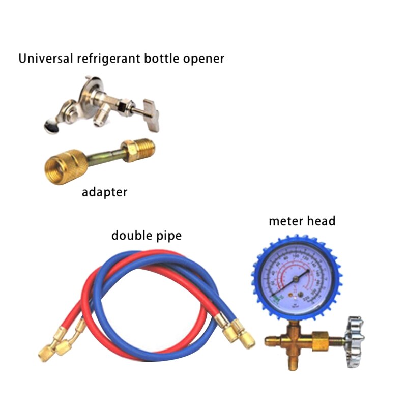Koelmiddel Toevoeg Kit - R22 Manometer - Auto Airco Freon Laadslang