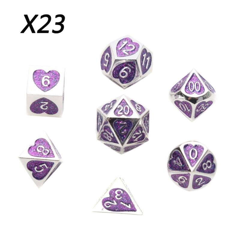 Metal Dice Set Dnd Board Game 7 Pcs Polyhedrale Dobbelstenen Voor Rpg Rol Playing Game Y98F: Type 23