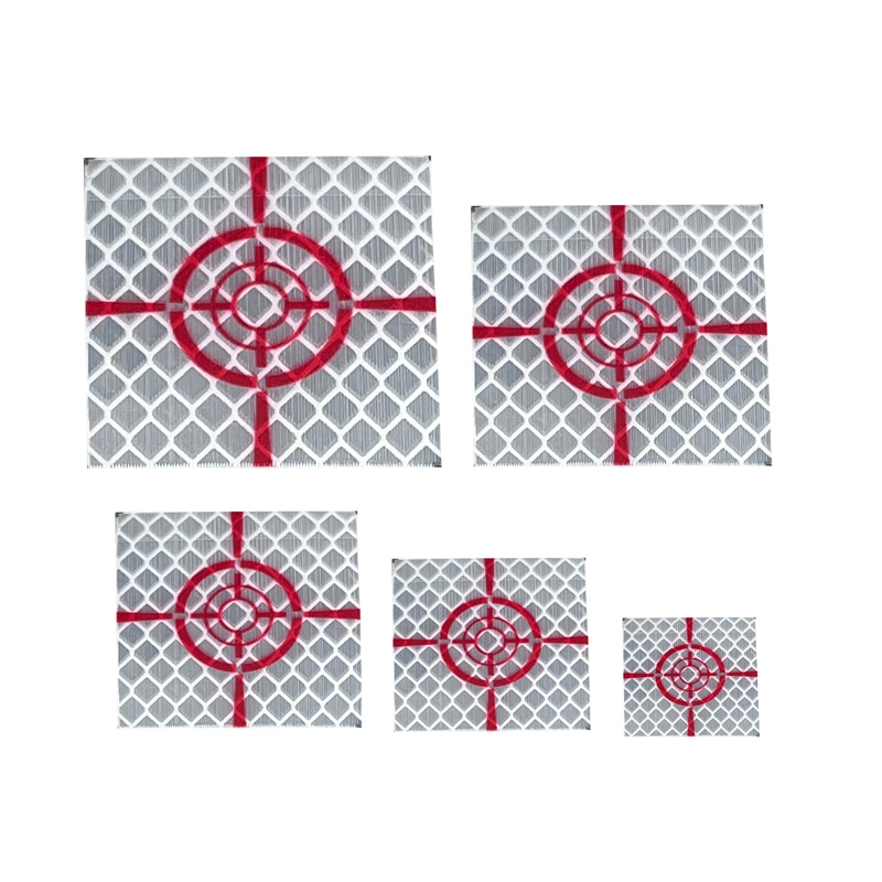 100pcs Reflector Sheet Red Circle Reflective Tape Target For Total Station 20/30/40/50/60mm Trimble Sokkia Surveying