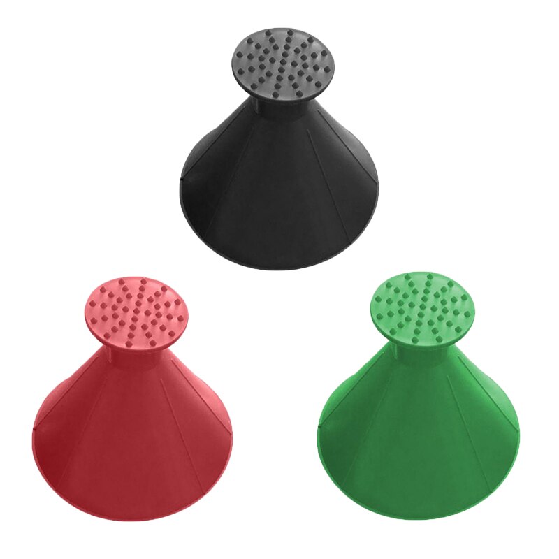 1/3Pcs Magic Auto Ijskrabber Auto Venster Kegel Schraper Trechter Sneeuw Remover Apparaat Auto Voorruit Borstel voor Sneeuw Schoonmaken Tool: YELLOW