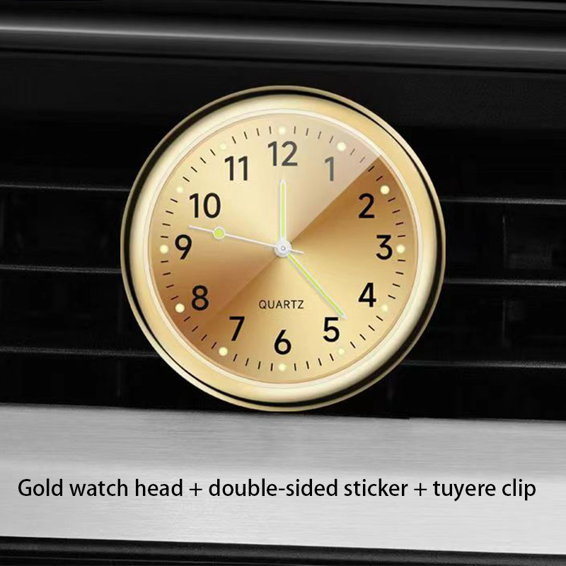 Autopasta klok Auto Digitaal elektronisch horloge Autohorloge 40 Quartz horloge Hoofduitgang Decoratie Creatieve autobenodigdheden: Oranje