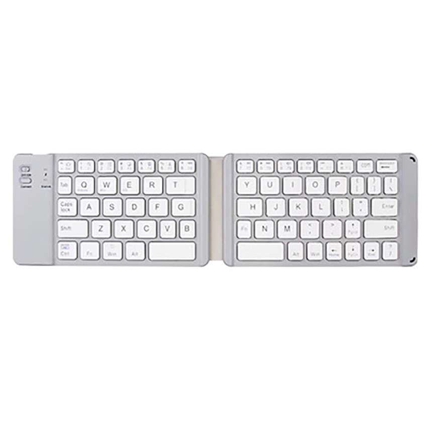 Bluetooth-compatible Keyboard - Portable Wireless Keyboard, Rechargeable Full Size Ultra Slim Folding Keyboard for Tablet Phone
