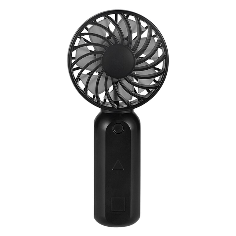 Mini Fan Handheld Ventilator Met 500Mah Batterij Persoonlijke Mini Ventilator 3 Snelheden Oplaadbare Rustig Pocket Ventilator Voor Thuis Outdoor: Black