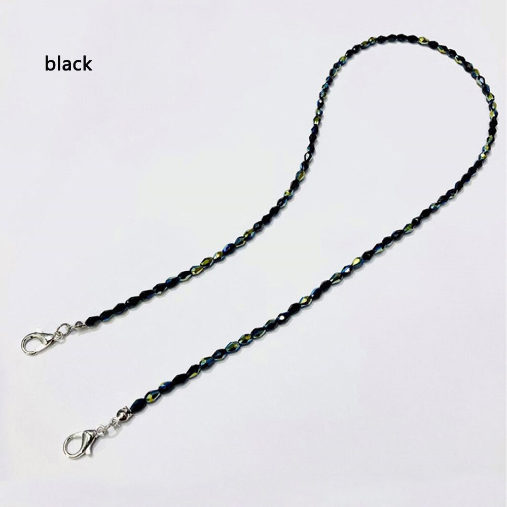 1 stuk masker houder riem anti-verloren bril ketting leesbril ketting lanyard unisex zonnebril touw clip vast brilmontuur: black1