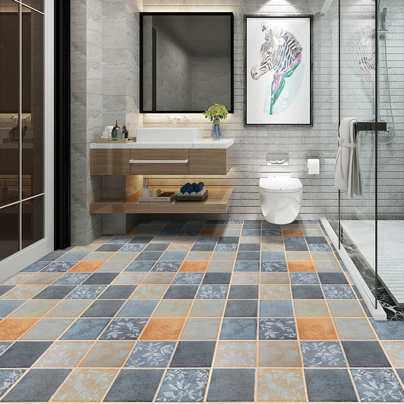 Autocollants de Carreaux de Sol Imperméables, Auto-Adhésifs, Épais, en Bois Mars, pour Mur, Sol, Chambre, Résistant à l'Usure, Décoration de Maison, Cuisine, HO: Petit / Rose