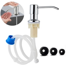 Stainless Steel Sink Liquid Soap Dispenser Pump Head Extension Silicone Tube For Bathroom Shampoo Kitchen Detergent Dispenser