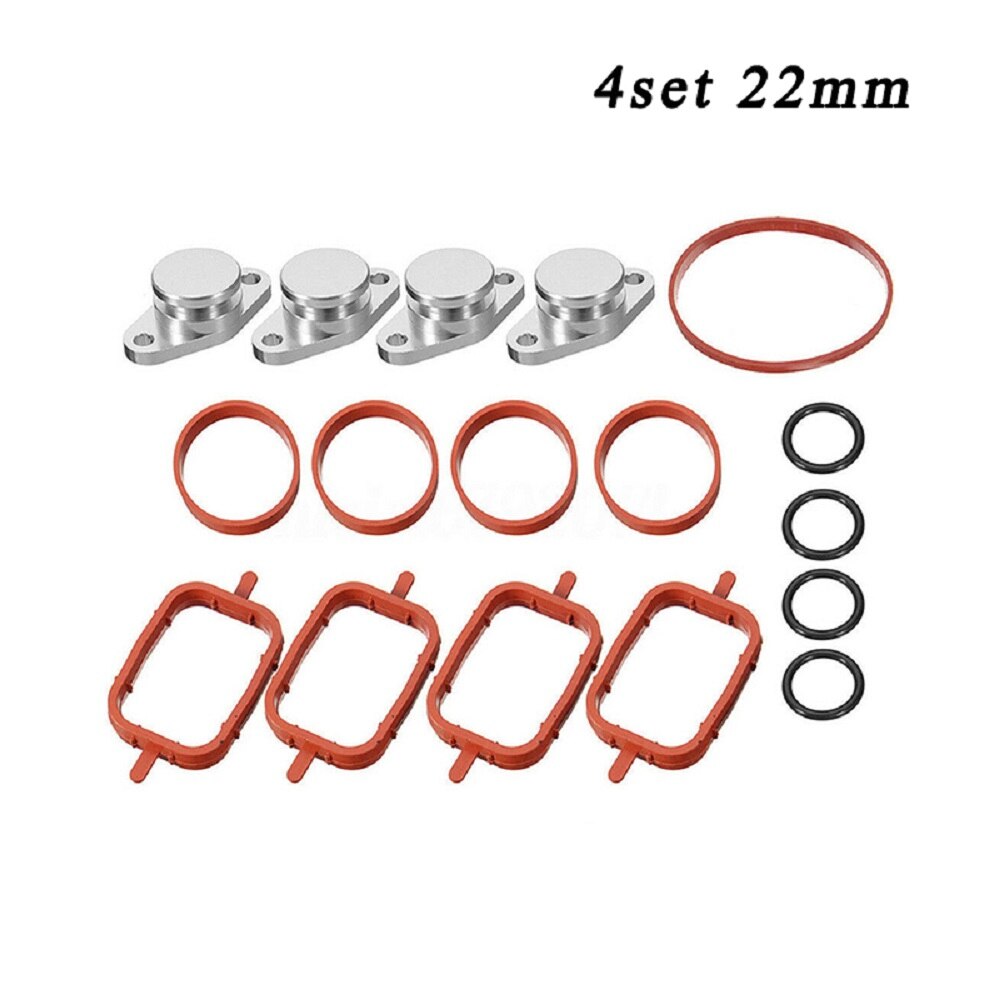 Qiilu Kit 6 Bouchons Swirl Flap 33 Mm + Joints Collecteur D'Admission - Pour BMW 320d 330d 520d 525d 530d 730d M57
