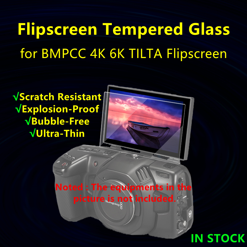 TILTA Flipscreen of BMPCC4K &amp; 6K Tempered Glass LCD Screen Protector Protection for Blackmagic Pocket Cinema Camera 4K