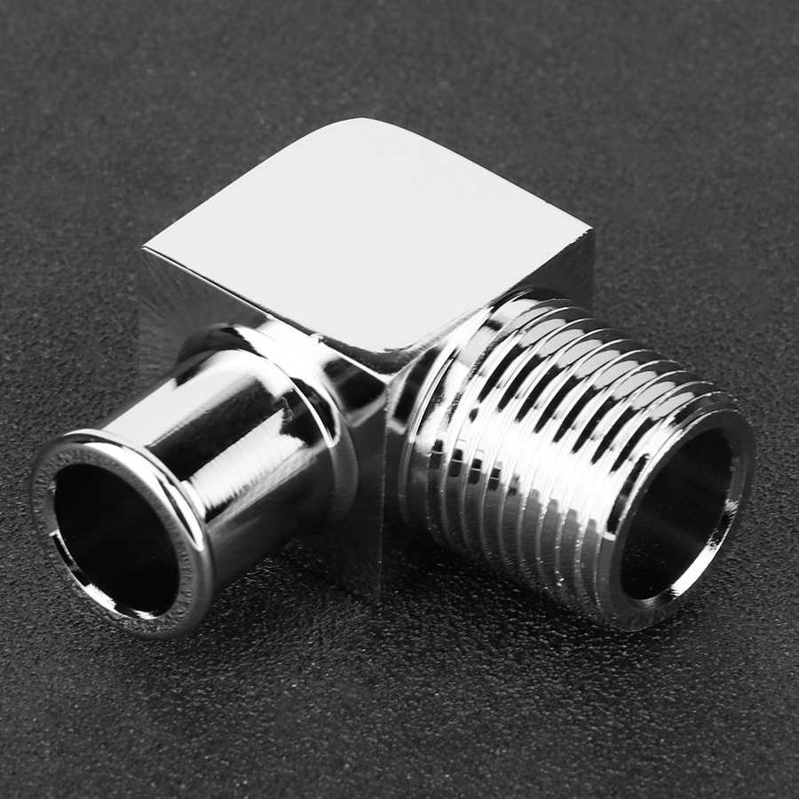 Heater Hose Connector Aluminum Alloy Heater Hose Fitting 90 Degree Connector 1/2in NPT to 5/8in Hose Barb Heater Hose Adapeter